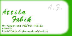 attila fabik business card